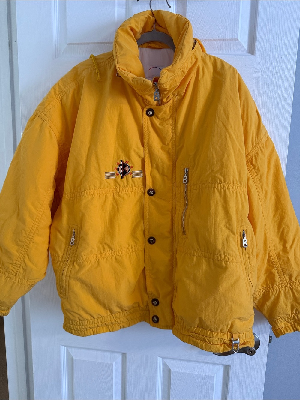 Men’s VINTAGE 90s Bogner Luxury Ski Jacket - Vibrant Sunny Yellow - size 44
